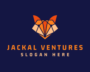 Geometric Fox Animal logo design