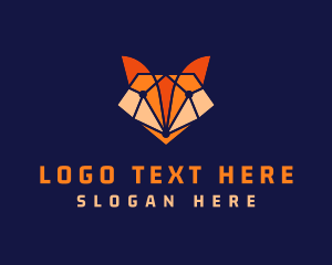 Nerd - Geometric Fox Animal logo design