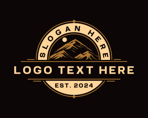 Hiking Equipment - Mountain Adventure Outdoor logo design