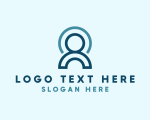 Customer Service - Minimalist Person Headset logo design