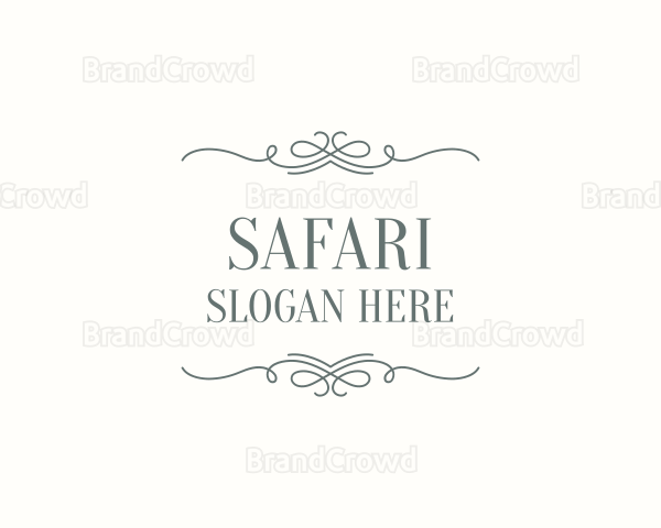 Serif Calligraphy Wordmark Logo