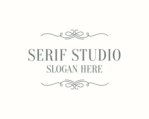 Serif Calligraphy Wordmark logo design