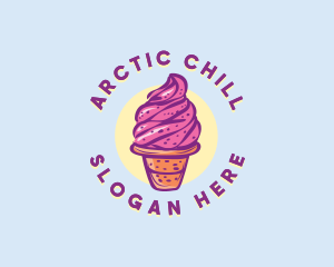 Frost - Dairy Strawberry Ice Cream logo design