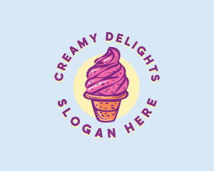 Dairy - Dairy Strawberry Ice Cream logo design