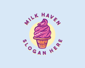 Dairy - Dairy Strawberry Ice Cream logo design