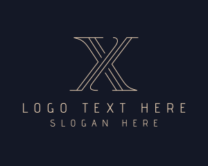 Roman Numeral - Elegant Letter X Company logo design