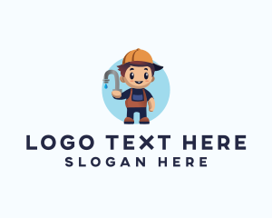 Plumber Faucet Pipefitter logo design