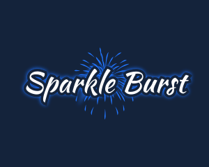 Fireworks - Blue Fireworks Festival logo design