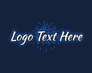 Luminous - Blue Fireworks Festival logo design