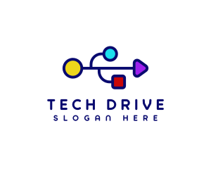 Usb - USB Tech Data logo design