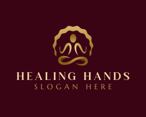 Healing Yoga Meditation logo design