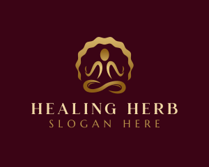 Healing Yoga Meditation logo design