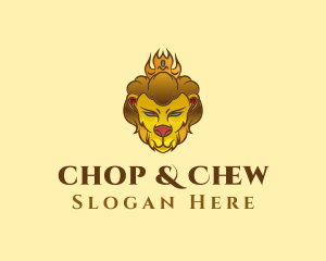 Gold Crown Lion Logo