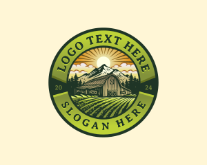 Vintage - Barn Agriculture Farm Field logo design