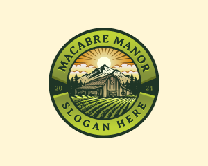 Barn Agriculture Farm Field logo design