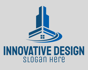 Blue Engineering Innovation logo design