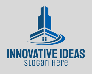 Blue Engineering Innovation logo design