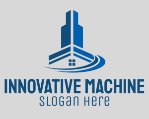 Blue Engineering Innovation logo design