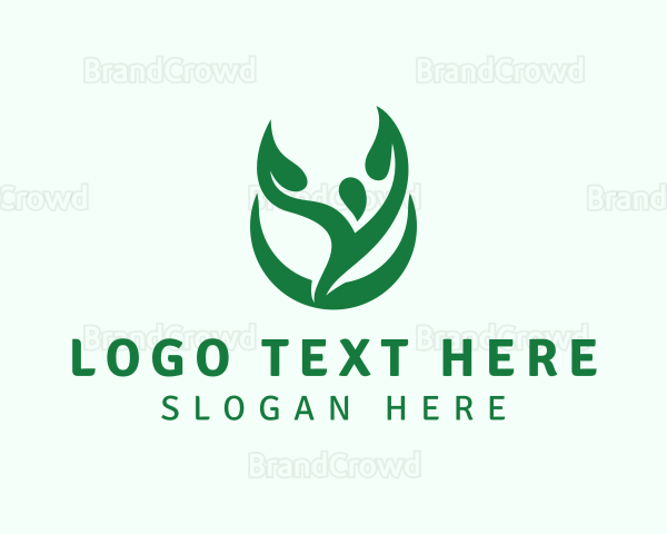 Natural Human Leaf Logo