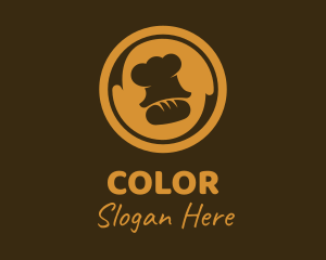 Golden - Loaf Baker Badge logo design