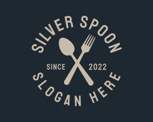 Spoon Fork Restaurant Wordmark logo design