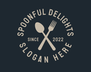 Spoon Fork Restaurant Wordmark logo design