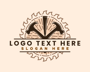 Log - Hammer Saw Chisel logo design