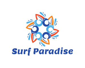 Surf Water Star logo design