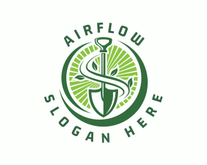 Plant Shovel Gardening logo design