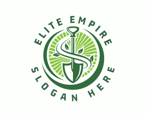 Plant Shovel Gardening logo design