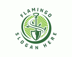 Plant Shovel Gardening logo design