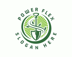 Plant Shovel Gardening logo design