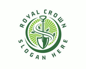 Plant Shovel Gardening logo design