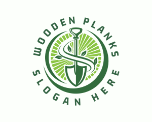 Plant Shovel Gardening logo design