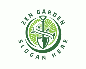 Plant Shovel Gardening logo design