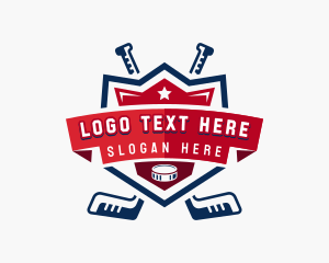 Hockey Stick - Hockey League Sport logo design