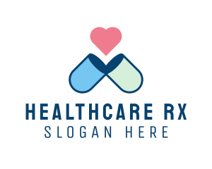 Pharmacist - Love Medicine Pill logo design