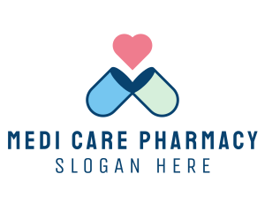 Pharmacist - Love Medicine Pill logo design