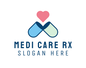 Pharmacist - Love Medicine Pill logo design