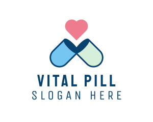 Pill - Love Medicine Pill logo design