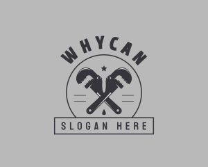 Pipe - Hipster Pipe Wrench logo design