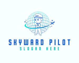 Pilot - International Flight Pilot logo design