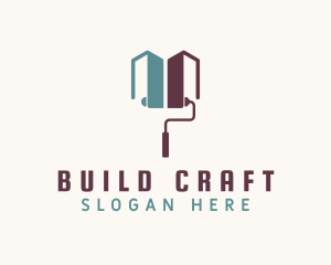 Paint Roller Building  logo design