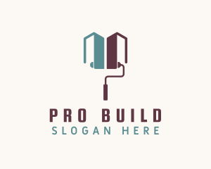 Paint Roller Building  logo design