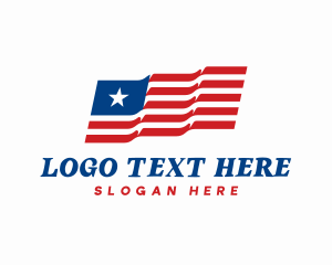 Flag - USA Patriotic Flag logo design