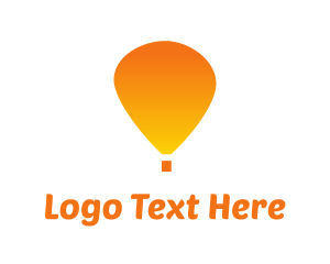 Orange Hot Air Balloon logo design