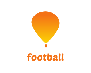 Orange Hot Air Balloon Logo