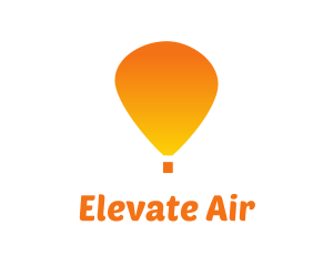 Helium - Orange Hot Air Balloon logo design