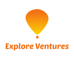 Discover - Orange Hot Air Balloon logo design