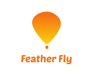 Orange Hot Air Balloon logo design